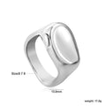 Damen modischer Ring aus hochwertigem Edelstahl mit geschwungenem Design Shop Nory