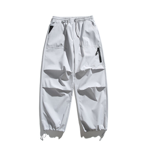 Unisex Technische Cargo-Joggerhose mit elastischem Bund, Reißverschlusstasche und Kordelzug Shop Nory