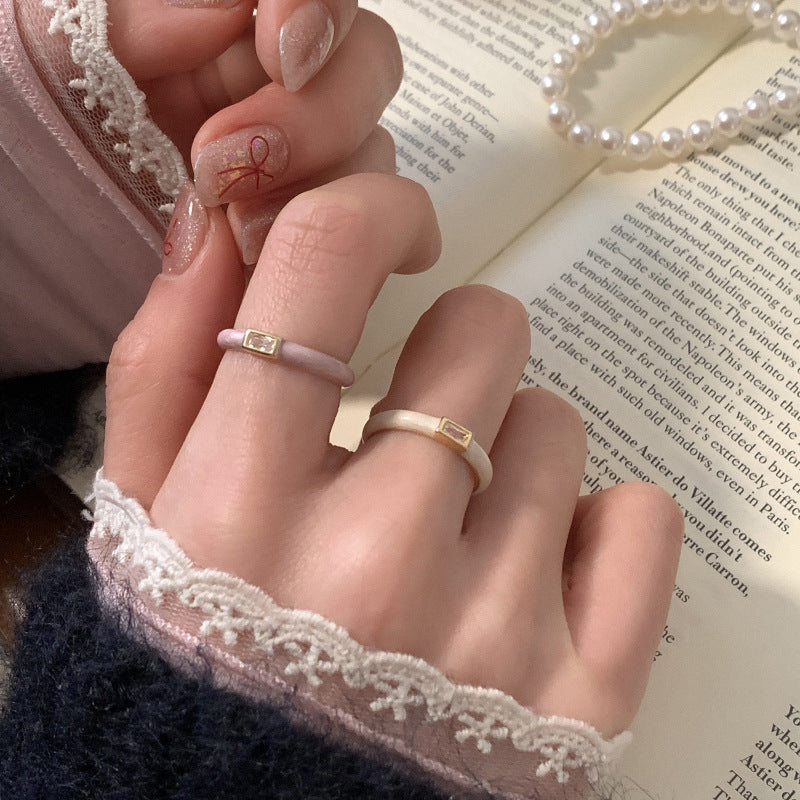 Damen Offener Ring mit elegantem Edelstein-Akzent Shop Nory