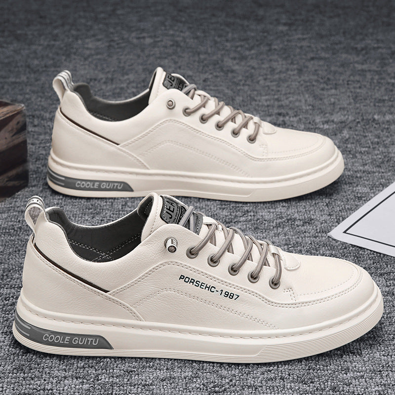 Herren Casual Lederimitat-Sneaker mit gepolsterter Ferse und profilierter Gummisohle Shopy Nory