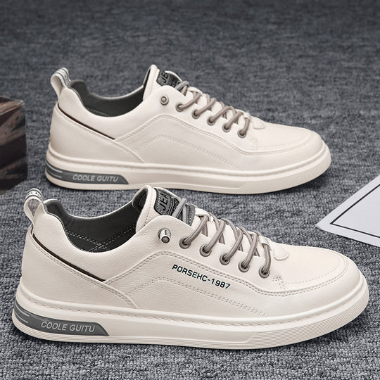 Herren Casual Lederimitat-Sneaker mit gepolsterter Ferse und profilierter Gummisohle Shopy Nory