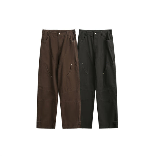 Damen Weite High‑Waist Cargo‑Hose mit Multifunktionstaschen und verstellbarem Saum Shop Nory