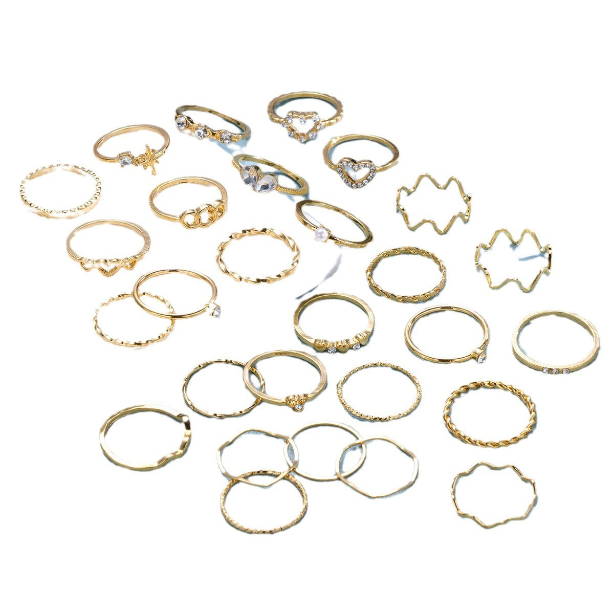 Damen Ring-Set mit verspielten Designs und funkelnden Elementen Shop Nory