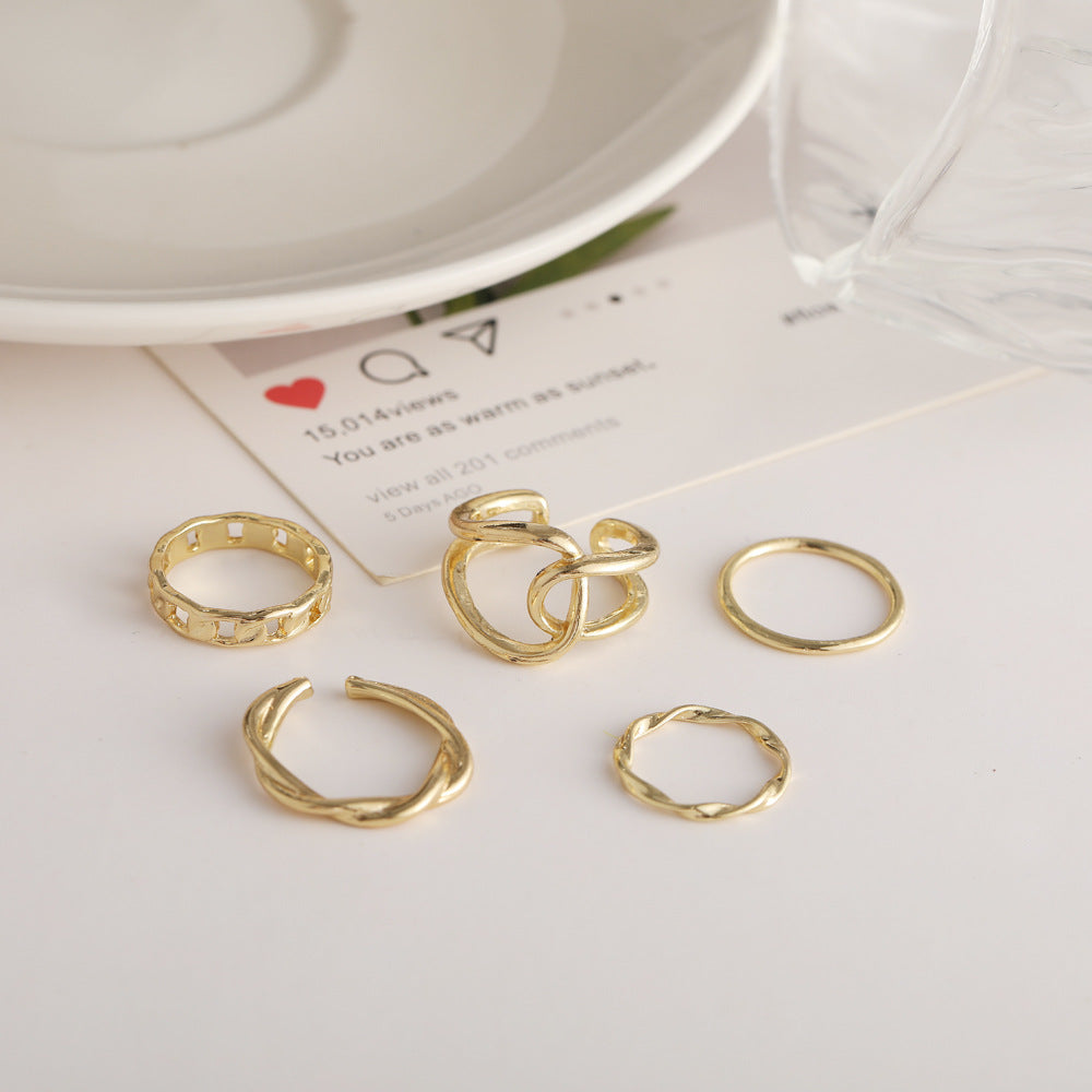 Damen Ring-Set mit einzigartigen Designs und kunstvollen Akzenten Shop Nory