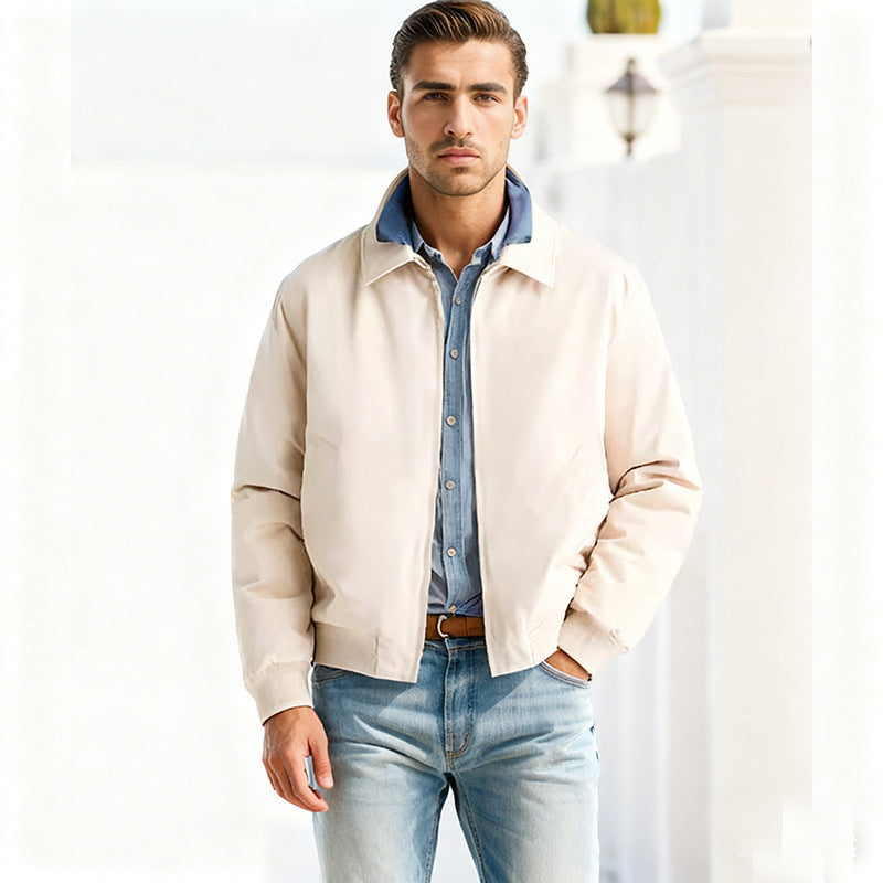 Herren Harrington-Jacke mit Reißverschluss, leicht gefüttert und Rippbündchen Shop Nory