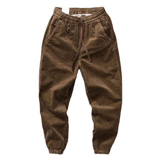 Herren Chino-Joggerhose aus Baumwollmix mit elastischem Bund, Tunnelzug und elastischen Knöchelbündchen Shop Nory