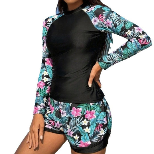 Damen UV-Schutz Surfanzug mit floralem Design