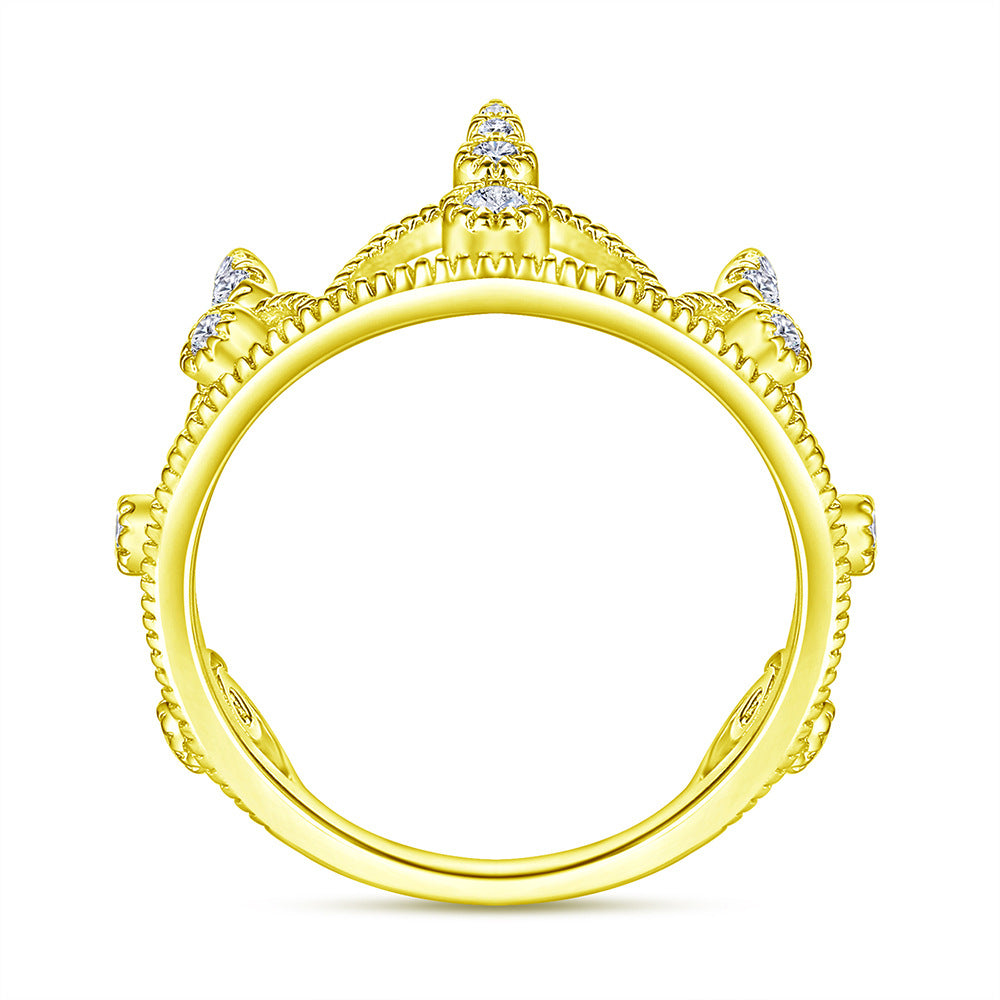 Damen Kranz-Ring mit funkelnden Zirkonia-Elementen Shop Nory