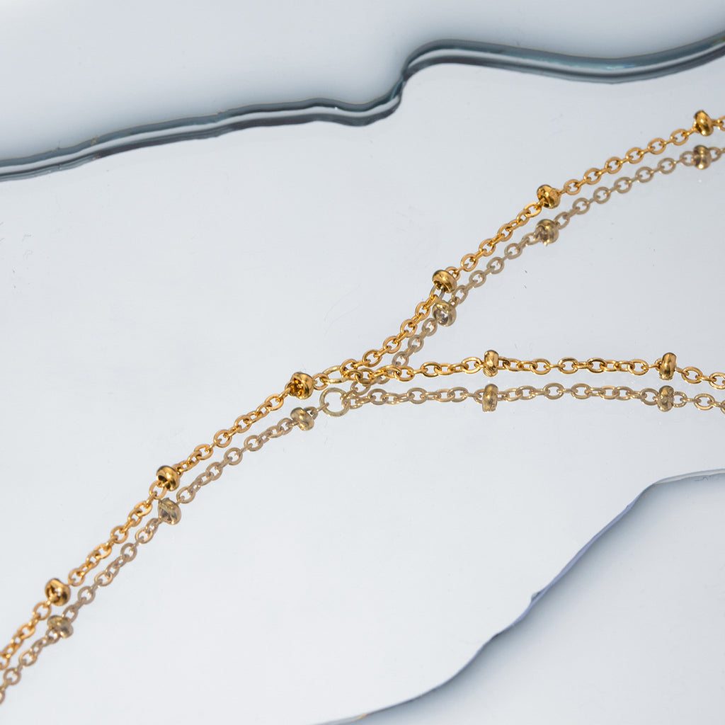 Damen Fußkettchen mit eleganten Zirkonia-Details und feinem Edelstahl-Design Shop Nory