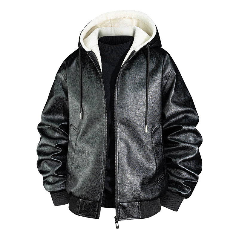Herren Coole Kunstlederjacke mit kuscheliger Innenausstattung Shop Nory