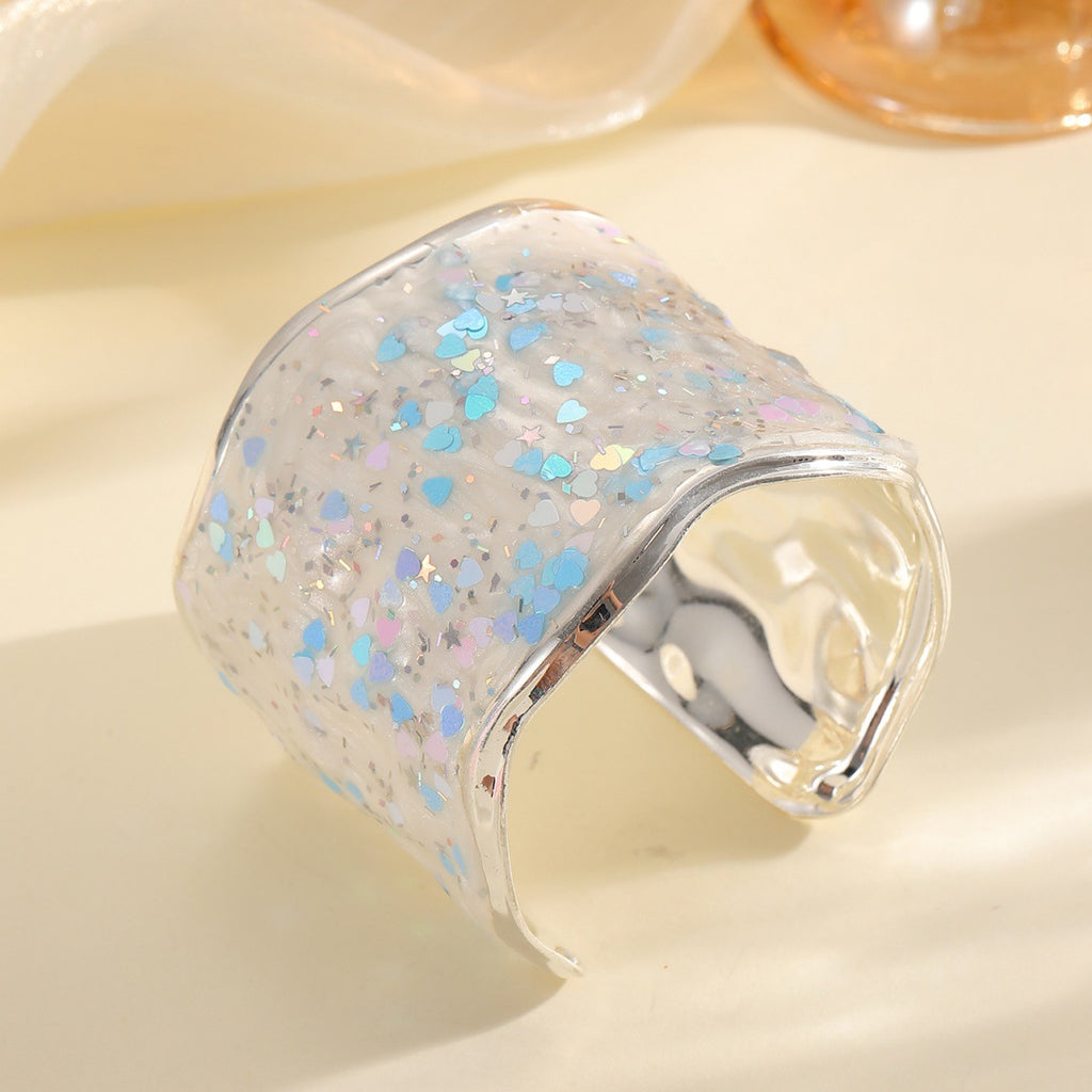 Damen Glitzernder Ring aus hochwertigem Epoxidharz Shop Nory