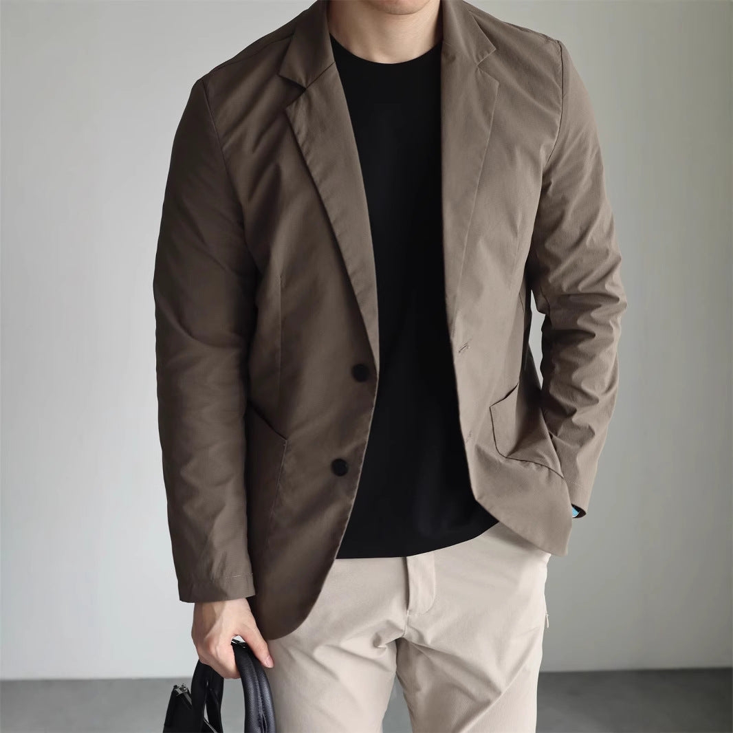 Herren Legeres unstrukturiertes Reise-Sakko aus leichtem knitterarmem Material Shop Nory