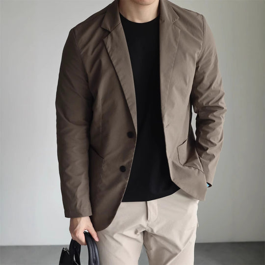 Herren Legeres unstrukturiertes Reise-Sakko aus leichtem knitterarmem Material Shop Nory
