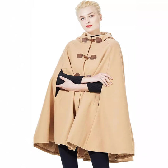 Damen Cape-Mantel mit Kapuze und Knebelverschlüssen Shop Nory