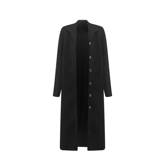 Damen Longline-Mantel mit Hemdkragen und Oversize-Silhouette Shop Nory