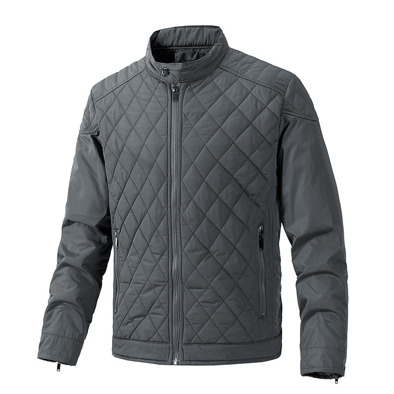 Herren gesteppte leichte Thermojacke mit Stehkragen und Reißverschluss Shop Nory