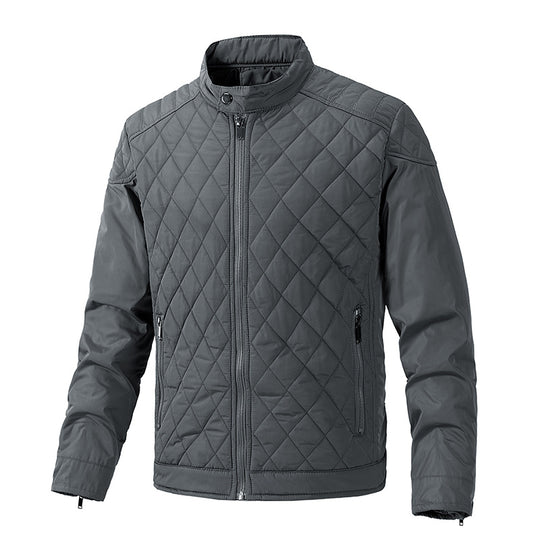 Herren gesteppte leichte Thermojacke mit Stehkragen und Reißverschluss Shop Nory
