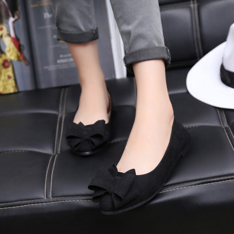 Damen Ballerina mit dekorativen Schleifenapplikationen und bequemer Passform Shopnory