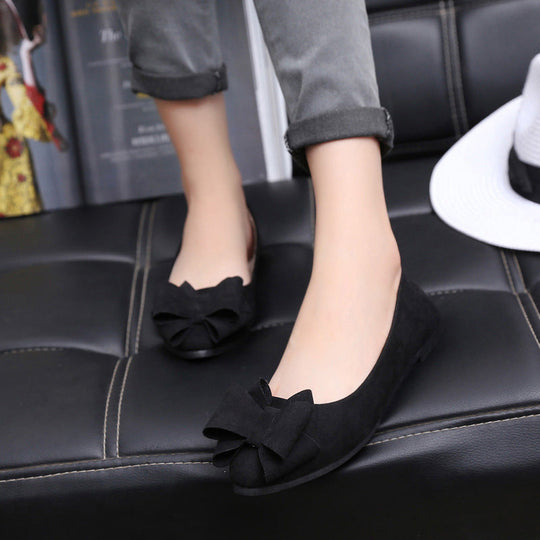 Damen Ballerina mit dekorativen Schleifenapplikationen und bequemer Passform Shopnory