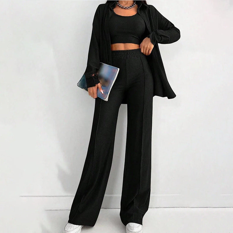 Damen Lässiges Zweiteiliges Set mit weitem Schnitt Shop Nory