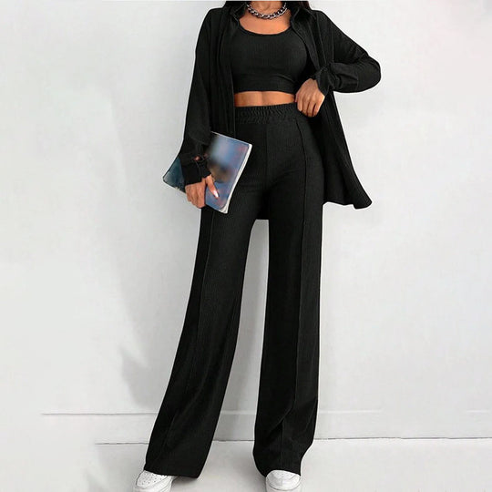 Damen Lässiges Zweiteiliges Set mit weitem Schnitt Shop Nory