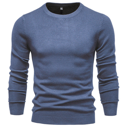 Herren Rundhals Pullover aus hochwertiger Baumwolle