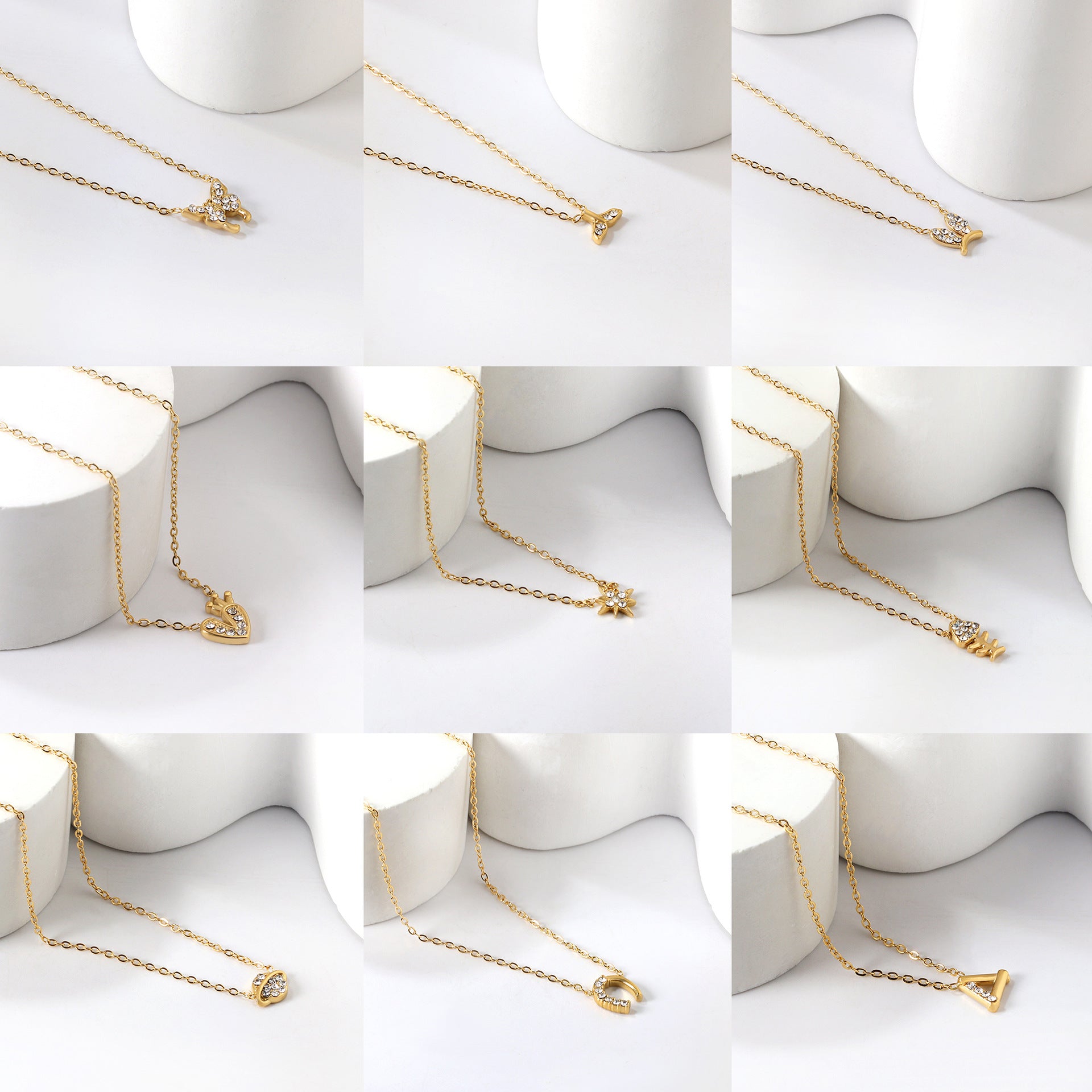 Damen Halskette mit liebevollem Herzmotiv aus goldplattiertem Edelstahl und funkelnden Zirkonia Shop Nory