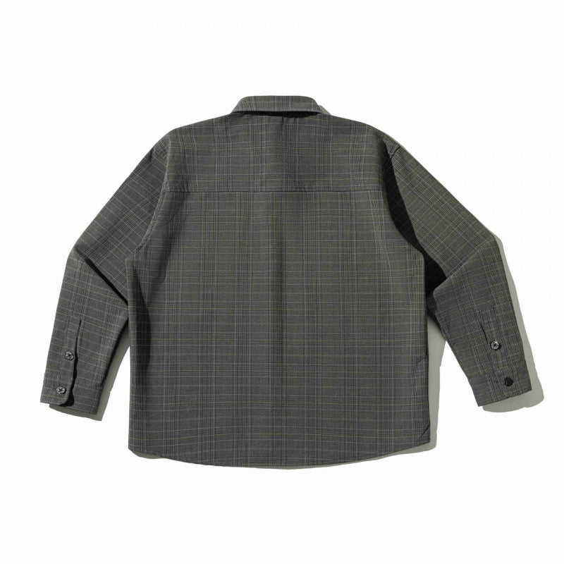 Unisex Kariertes Overshirt im Boxy-Schnitt mit Brustpattentasche und Hemdkragen Shop Nory