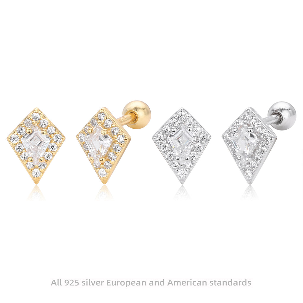 Damen Ohrstecker mit luxuriösem Zirkonbesatz aus hochwertigem 925 Sterling Silber Shop Nory