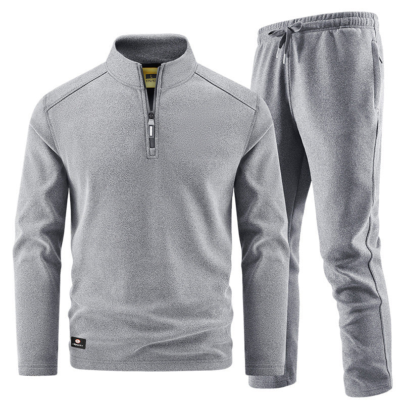 Herren Fleece-Trainingsset mit Stehkragen und Elastikbund Shop Nory
