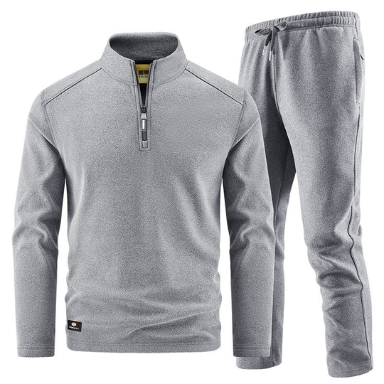 Herren Fleece-Trainingsset mit Stehkragen und Elastikbund Shop Nory