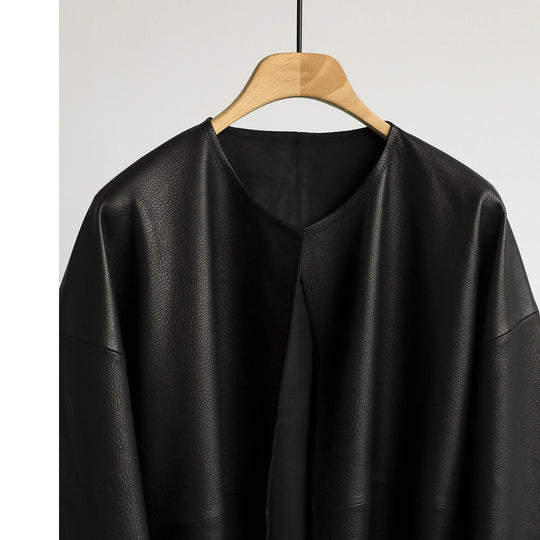 Damen Oversized Lederjacke Shop Nory