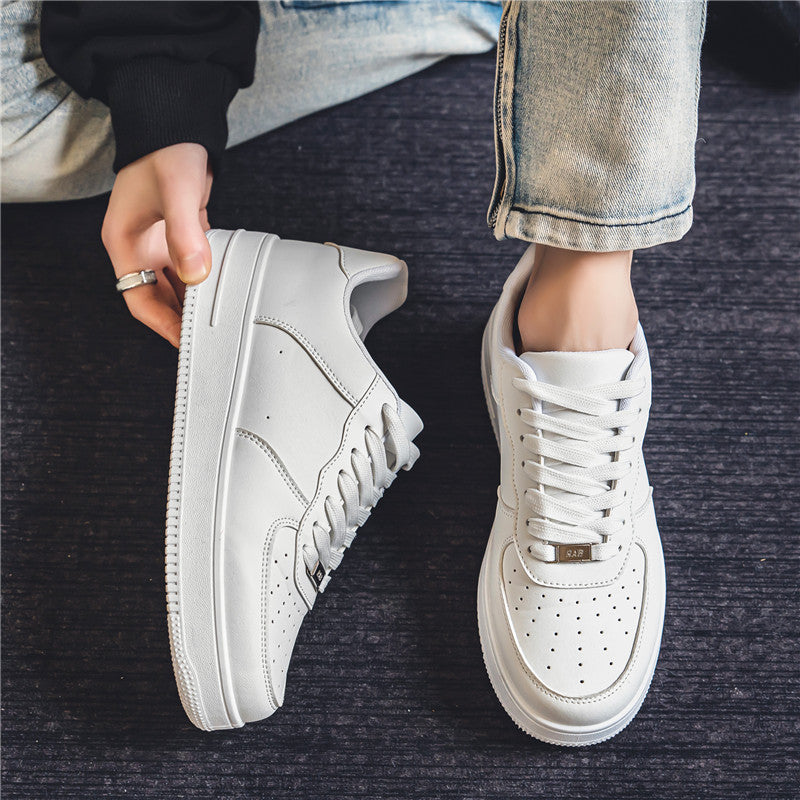 Damen Sportliche Sneakers mit atmungsaktivem Leder und rutschfester Laufsohle