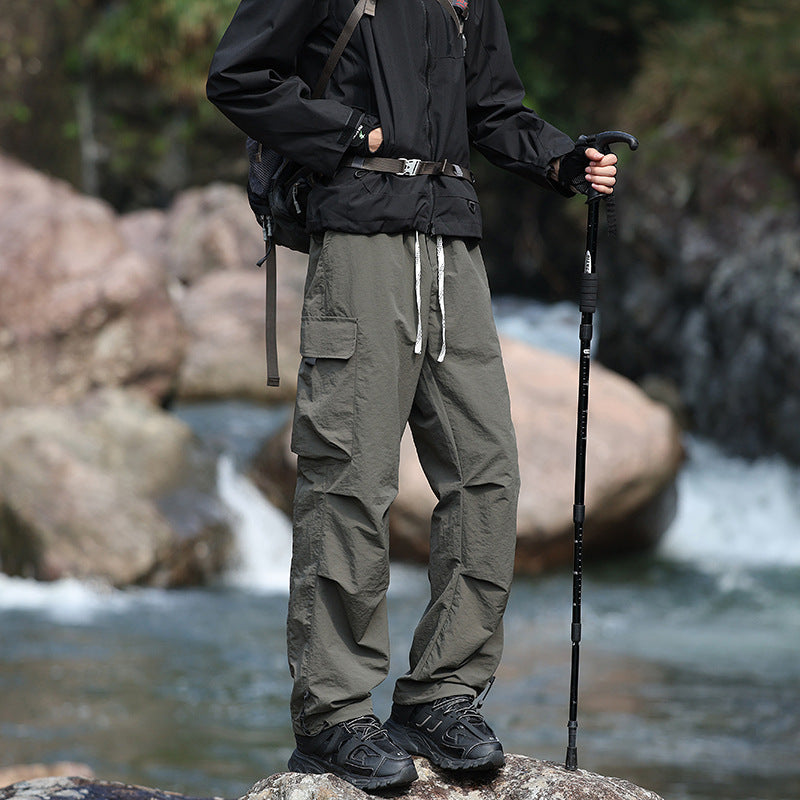 Herren Leichte technische Cargo-Trekkinghose mit Kordelzugbund, verstärkten Saumkanten und verstellbarem Beinabschluss Shop Nory
