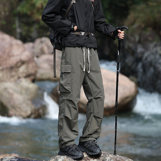Herren Leichte technische Cargo-Trekkinghose mit Kordelzugbund, verstärkten Saumkanten und verstellbarem Beinabschluss Shop Nory