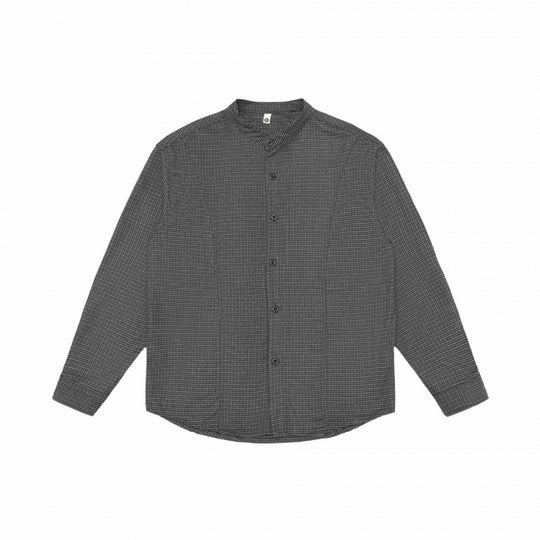 Herren Overshirt‑Hemdjacke mit Stehkragen, Hahnentritt‑Muster und gerundetem Saum Shop Nory