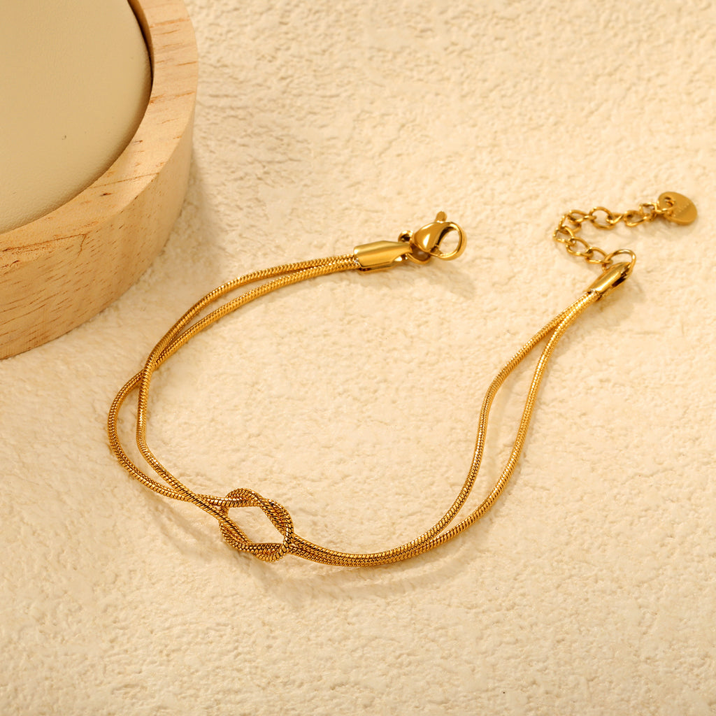 Damen Armband aus feinem Edelstahl mit Knoten-Design Shop Nory