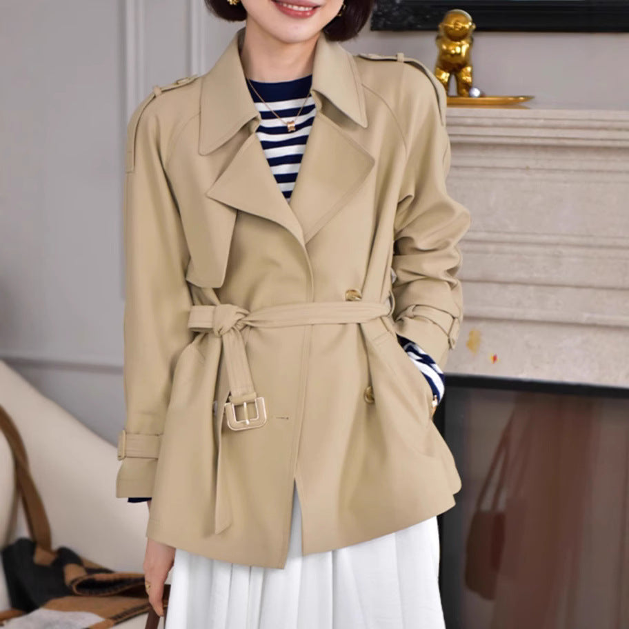 Damen Modische Trenchjacke mit Taillengürtel Shop Nory
