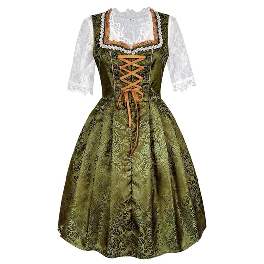 Damen nan traditionelles Dirndlkleid mit Spitzenbluse und bestickter Schürze Shop Nory