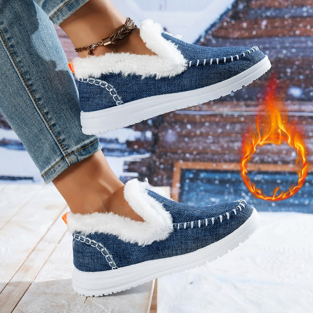 Damen Bequeme und kuschelig gefütterte Sneaker Shopnory