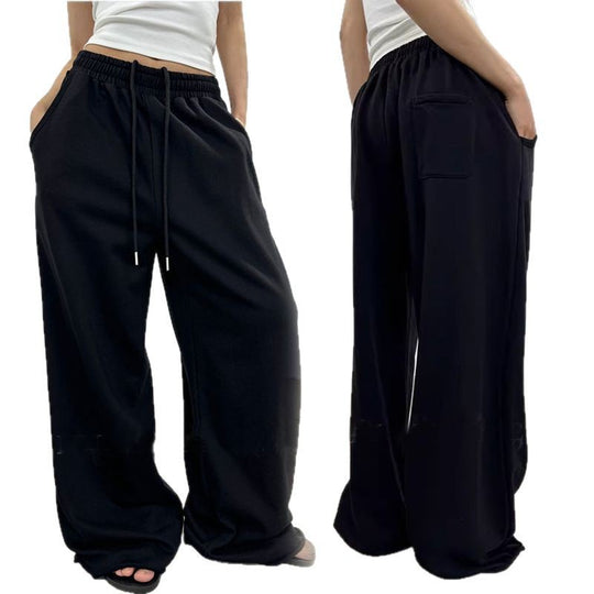 Damen nan weite High-Waist Loungehose mit gerafftem Bund und Kordelzug Shop Nory