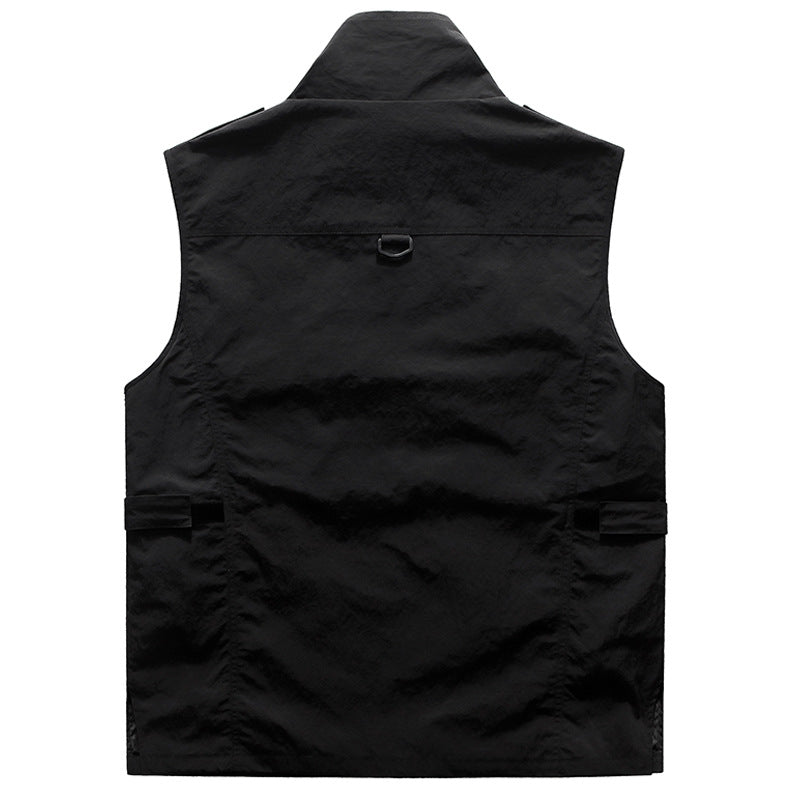 Herren Multifunktionale Utility‑Weste mit Mehrfach‑Taschen und Stehkragen Shop Nory