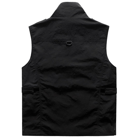 Herren Multifunktionale Utility‑Weste mit Mehrfach‑Taschen und Stehkragen Shop Nory