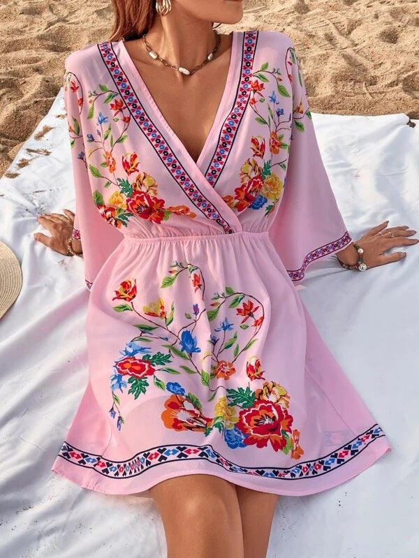 Damen Sommerliches Kleid mit raffinierten Stickdetails