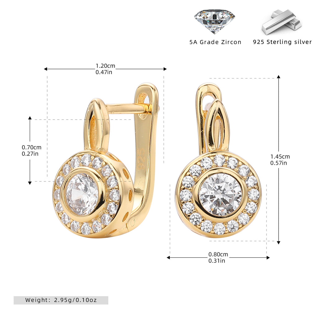 Damen Ohrhänger mit funkelndem Zirkonbesatz und hochwertigem 925 Sterling Silber Shop Nory