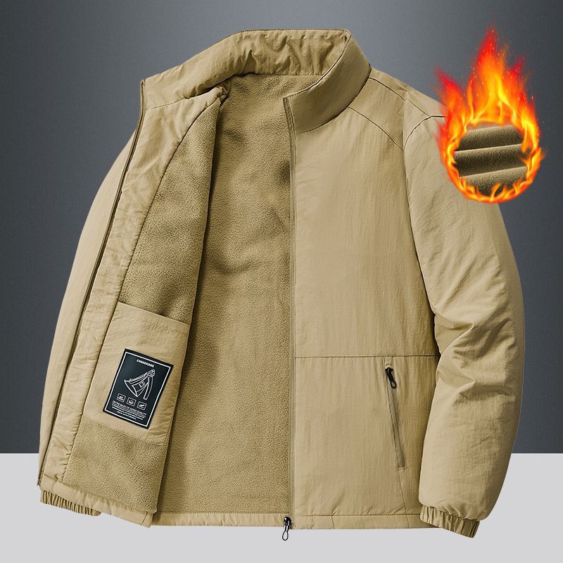 Herren Leichte Übergangsjacke mit Fleece-Innenfutter und Stehkragen Shop Nory