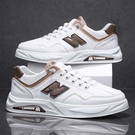 Herren Voluminöse Casual-Sneaker mit strukturiertem Kunstleder, kontrastierten Overlays und gedämpfter Plateau-Sohle Shopy Nory