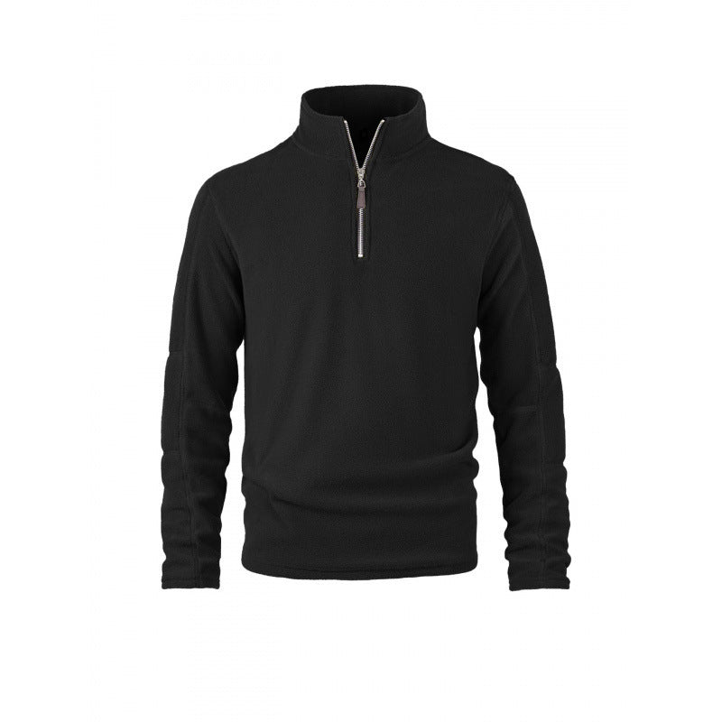 Herren Fleecepullover mit halbem Reißverschluss und Stehkragen Shop Nory