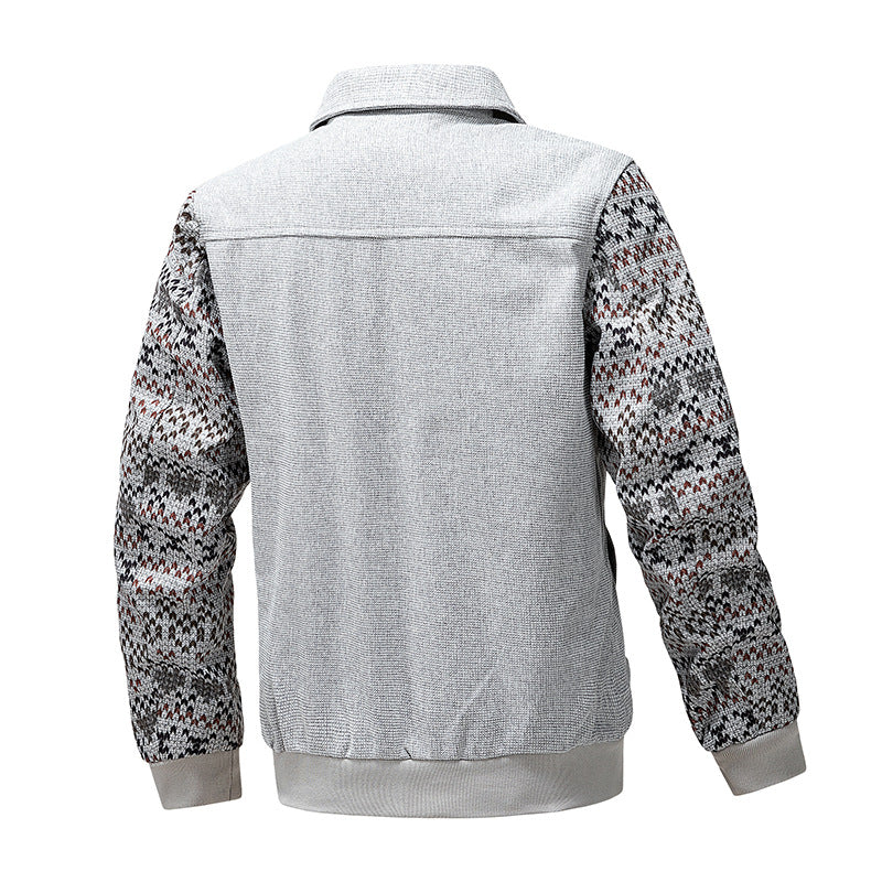 Herren Strickblouson mit Reißverschluss und Norwegerärmeln Shop Nory