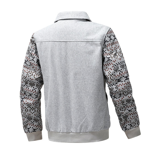 Herren Strickblouson mit Reißverschluss und Norwegerärmeln Shop Nory